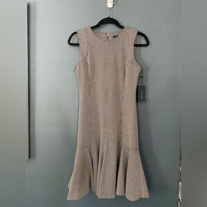 Tommy Hilfiger womens work dress size 4 nwt pleated tweed style sleeveless